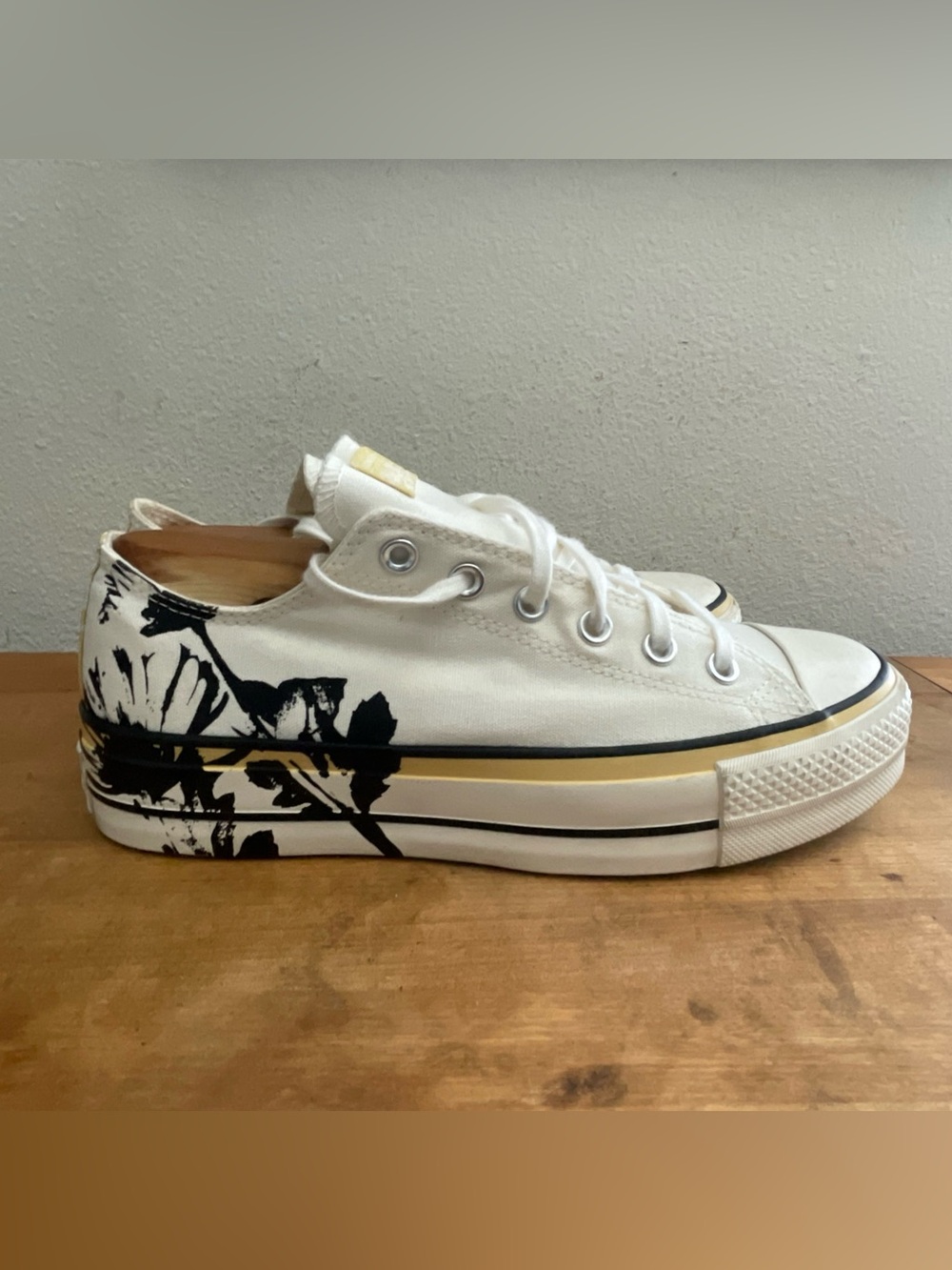 Converse Chucks All Star Platform Low Hybrid Floral Motif Fusion Sneakers Sz 10
